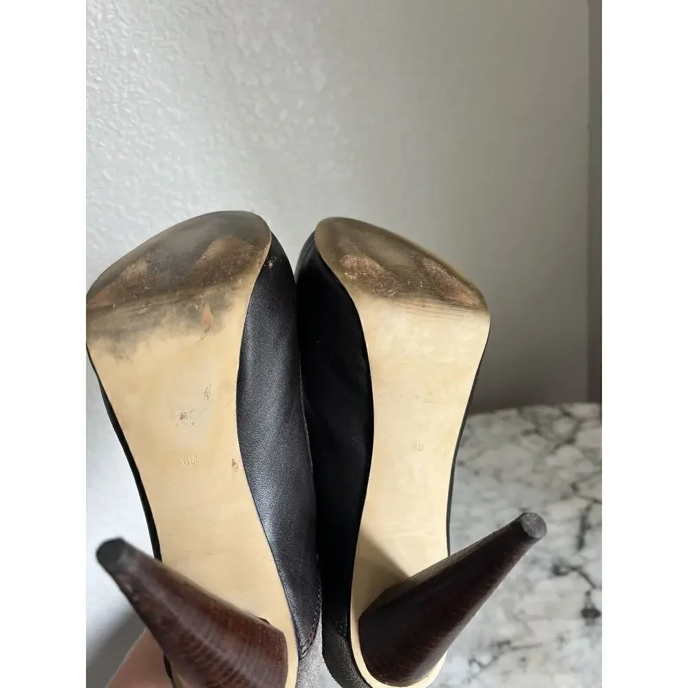 Matisse Damsel Heels Size 6 M Suede Leather Pumps Chunky Platform Gray Shoes